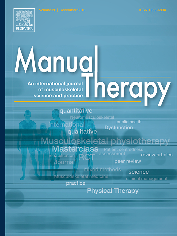 Go to journal home page - Manual Therapy
